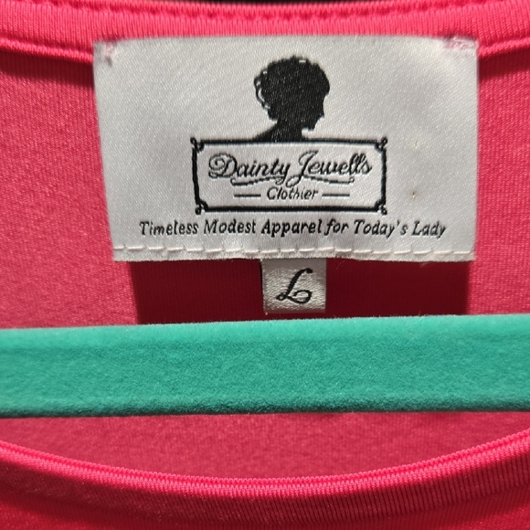 Dainty Jewels Vibrant Pink Tiered Dress - Picture 2 of 3